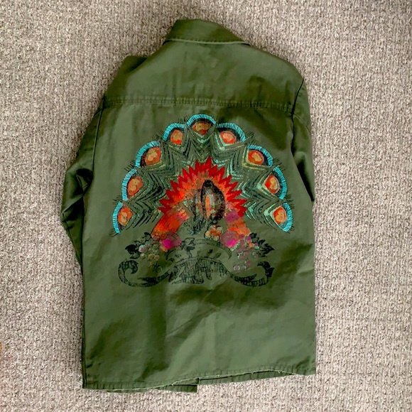 Ecoté embroidered mural utility coat - Picture 3 of 3